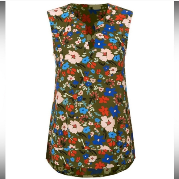 Cabi Wild Flower Sleeveless Top Style# 3981 New With Tags - Picture 10 of 11